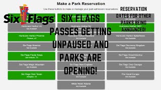 Reservation Dates Announced! More Six Flags Parks Are Officially Opening! Passes Being Unpaused!