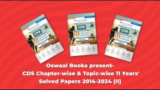 CDS Chapter-wise & Topic-wise 11 Years' Solved Papers | Oswaal Books