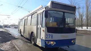 поездка на троллейбусе TROLZA-682г с 2008 г.в. НОМЕР 278./г.Балаково часть2