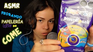 ASMR Probando PAPELERIA COMESTIBLE | Unboxing | Leslie ASMR