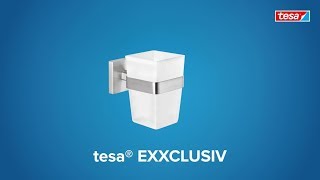 How to use the angular; stainless-steel style tesa® Exxclusiv toothbrush holder