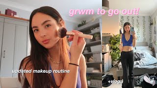 grwm to go out, updated makeup routine and vlog