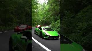 Exotic super cars take on the tail of the Dragon #automobile #shorts #porsche