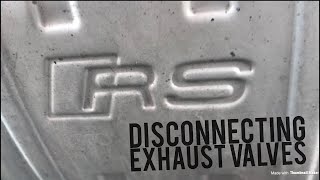 How to disconnect the exhaust valves on the 2016 Audi RS3 - DISCLAIMER IN DESCRIPTION