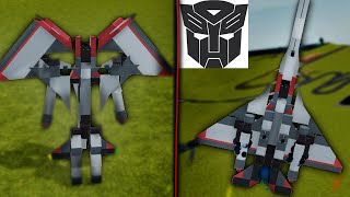 TRANSFORMERS JET - TUTORIAL 🔨Plane Crazy