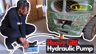 10,000psi Hydraulic Pump Lifts HEAVY DUTY | Hydraulic cylinder jack + pump = Something COOL