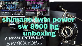 Shimano twin power sw 8000 hg 2021 #unboxing