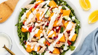 Chicken And Melon Salad With Creamy Feta Dressing Recipe