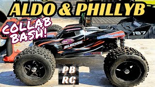 PHILLYB_RC & ALDO LOYAL COLLAB BASH AT THE MEATPIT! | TRAXXAS XRT & SLEDGE