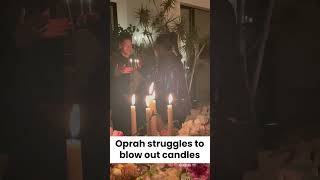 Oprah struggles to blow out candles 💨🕯️