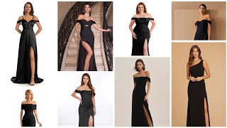 Black Bridesmaid Dress Designs 2024 | Beautiful Wedding Black Bridesmaid Dresses Ideas@Ready_4_Style