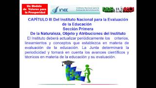 ARTÍCULO 26: LEY  DE EVALUACIÓN DE LA EDUCACIÓN EN PRO DE UNA SOCIEDAD DE VALORES