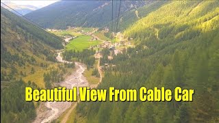 CABLE CAR  RIDE FROM SCHAUBACHÜTTE DOWN TO ROSIM, SULDEN ITALY | SÜDTIROL | BEAUTIFUL SCENERY | 2021