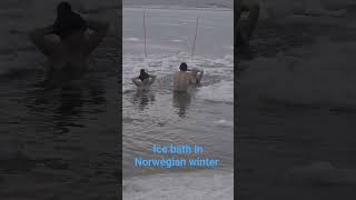 #icebath #norway #shortpants #viral #winter #oslo #snowfall #ice