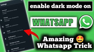 how to enable dark mode on whatsapp🔥 | Whatsapp mein dark mode kaise on karen