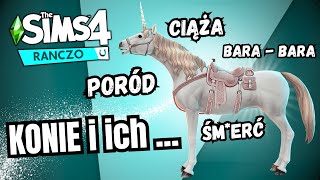 KONIE w THE SIMS 4 Ranczo | Adopcja, ciąża, śm*erć...