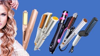 Best   2 in1 Hair Curler and Straighter Tools |  Testing Hair Curler and Straightener Brush