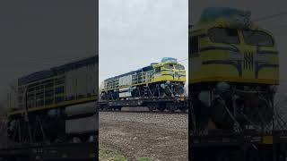 NS brings Export locomotives by Seward Road! #railroad #railway #railroadcrossing