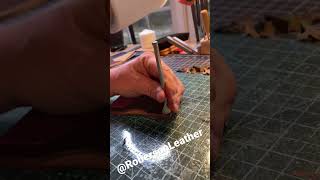 Only time cuttin corners is ok.   #leather #handmade #leathercraft #craft #asmr