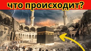 Произошло сейчас.Мекка сейчас! Кааба закрыта сегодня! Шквалистый шторм со скоростью 199 км/ч!