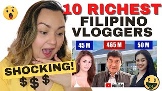 10 RICHEST FILIPINO VLOGGERS! *This is SHOCKING!* | Half Pinay Reacts