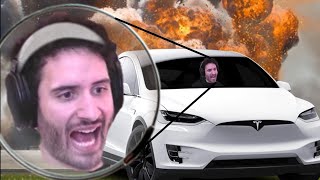 NymN Drives A Tesla For The First Time | Dreamhack IRL