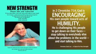 New Strength Devotional, Topic: Humility, Focus: Activism