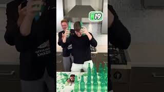 Broken bottles record with mr beast #mrbeast #shortvideo