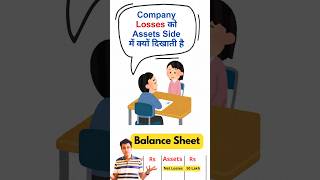 Why losses are shown in Assets side of Balance Sheet #accounting #balancesheet #journalentries