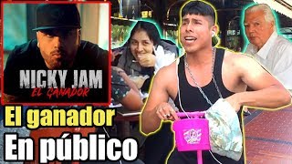 Nicky Jam "El ganador" La serie/despues de ver el ganador (En público)