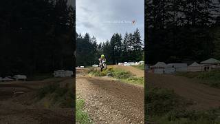 how far can this 5yr old jump his dirt bike?