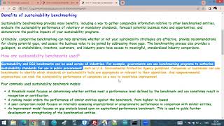 Managing Sustainability   Balanced Scorecard, Bench-marking