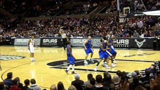 Spurs vs Mavs Jan 14, 2011 - Parker to Duncan