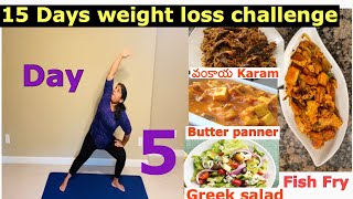 INTERMITTENT FASTING|| DAY 5 ||15 days weight loss Challenge||Telugu Vlogs from USA||Telugu Vlogs