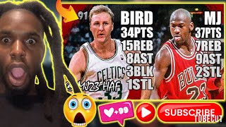 LeBron SUPERFANS Reacts To Michael Jordan vs Larry Bird Highlights (1991.03.31)