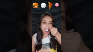 Emoji Eating Challenge 🍓🥝🍟🍔🍳 Indian🇮🇳Girl👸 #shorts #ytshorts