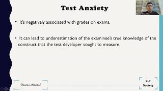 ELTSociety Webinar - Reducing Test Anxiety With Special Guest Haroon Saeed