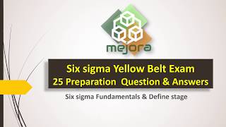 1. Six sigma Yellow Belt - 25 Questions & Answers (Fundamentals & Define Stage)