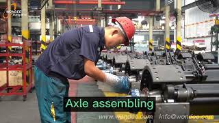 Step 19: Axle assembling-How to manufacture heavy duty semi trailer axle?