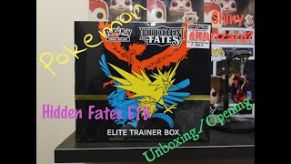 Pokemon TCG Hidden Fates ETB unboxing/opening , THE SEARCH FOR THE SHINY CHARIZARD GX?!!!