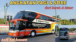 DOMINASI BUS BUS BARU !! Hunting bus di exit tol bawen || angkatan jumat sore