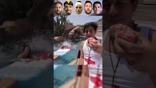 Neymar VS Paqueta VS Lehmann VS Messi VS Ronaldo Fantastic Water Swimming Moments😱