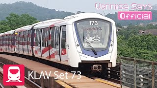 LRT KELANA JAYA LINE KLAV SET 73 ARRIVING AT TAMAN JAYA STATION