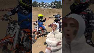 4yr old Kashy giving his best motocross tips to a 6yr old