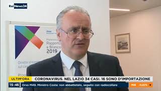 29/07/2020 - RAI NEWS 24 -h.15.30-Rapporto ENAC 2019. Intervista Presidente Zaccheo su calo traffico