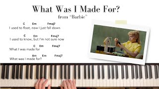 What Was I Made For? - Billie Eilish | Easy Piano Chords