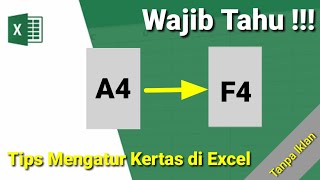 Cara Mengatur ukuran Kertas F4 di Excel & A4 di Excel