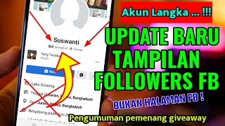 Update baru pembaruhan tampilan followers fb terlihat di bawah nama fb 2022