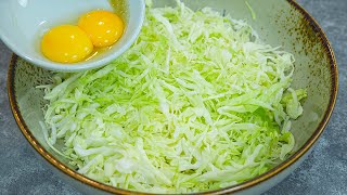 Cabbage with egg tastes better than meat! Simple, easy and delicious cabbage recipes!