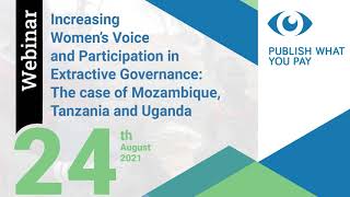 Increasing women's voice and participation in extractive governance